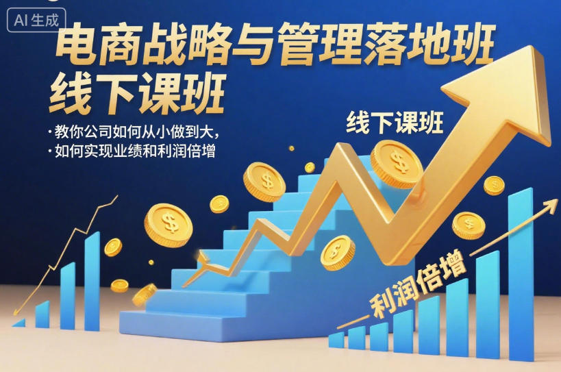 电商战略与管理落地班线下课，教你公司如何从小做到大，如何实现业绩和利润倍增【录音】-nangewz