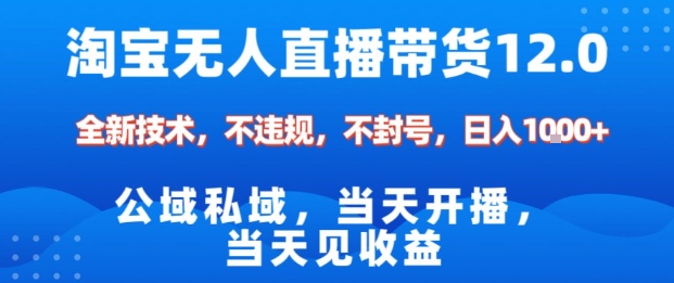 淘宝无人直播12.0，公域私域技术，不封号，不违规布局双十一流量风口，日入1k(独家技术)【揭秘】-nangewz