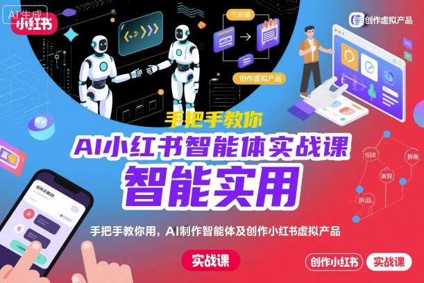 AI小红书智能体实战课，手把手教你用AI制作智能体及创作小红书虚拟产品，提效+内容商业化(更新)-nangewz