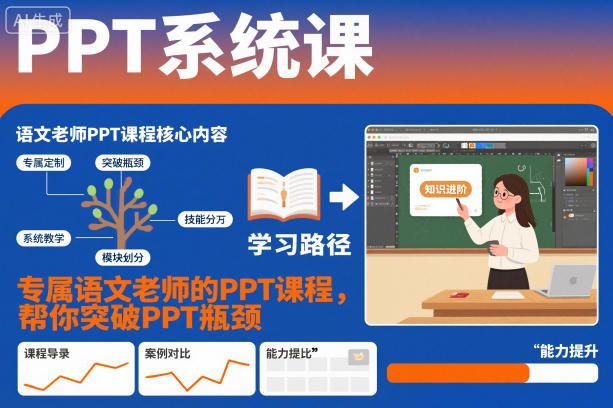 PPT系统课，专属语文老师的PPT课程，帮你突破PPT瓶颈-nangewz