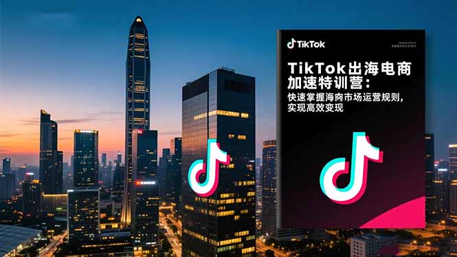 TikTok出海电商加速特训营：快速掌握海外市场运营规则，实现高效变现-nangewz