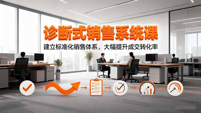 诊断式销售系统课，建立标准化销售体系，大幅提升成交转化率-nangewz