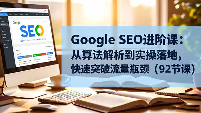 Google SEO进阶课：从算法解析到实操落地，快速突破流量瓶颈(92节课-nangewz