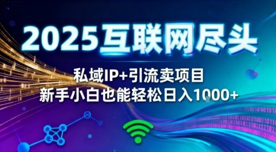 2025网创尽头王炸项目！私域IP+精准引流，新手小白在家躺賺日入1k，零经验也能上手【揭秘】-nangewz