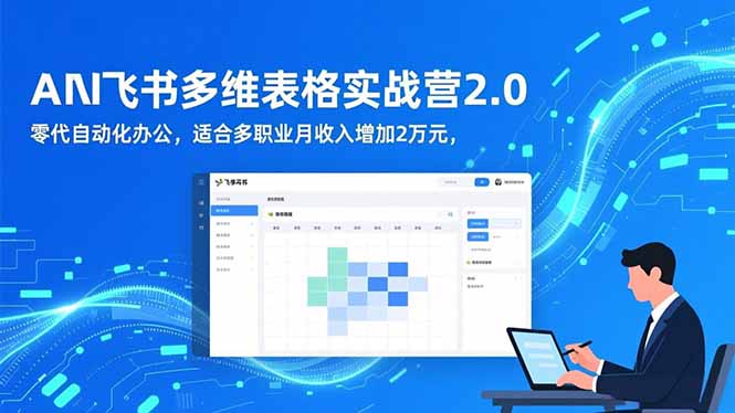 AI+飞书多维表格实战营2.0：零代码自动化办公，适合多职业月收入增加2万元-nangewz