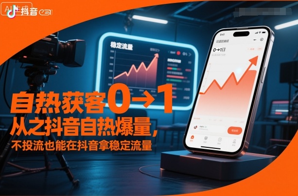 自热获客从0到1之抖音自热爆量，不投流也能在抖音拿稳定流量-nangewz
