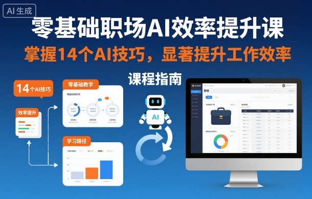 零基础职场AI效率提升课，掌握14个AI技巧，显著提升工作效率-nangewz