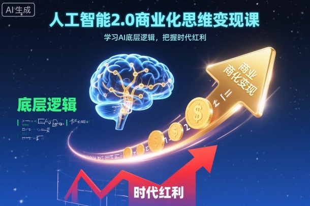 人工智能2.0商业化思维变现课，学习AI底层逻辑，把握时代红利-nangewz