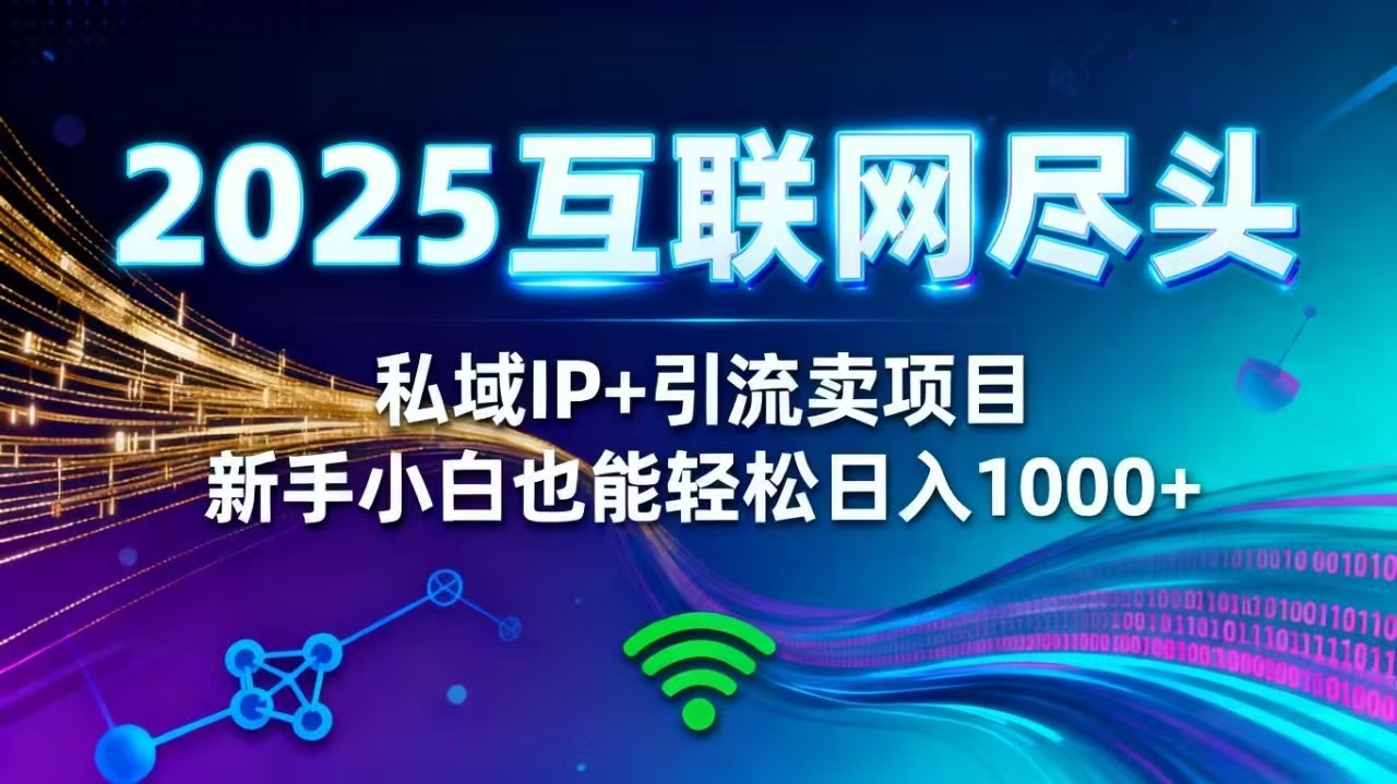 2025网创尽头王炸项目！私域 IP + 精准引流，新手小白在家躺赚日入 1000+-nangewz