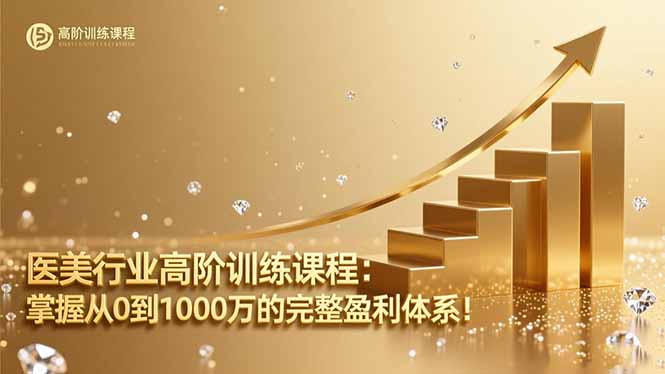 医美行业高阶训练课程：掌握从0到1000万的完整盈利体系！-nangewz