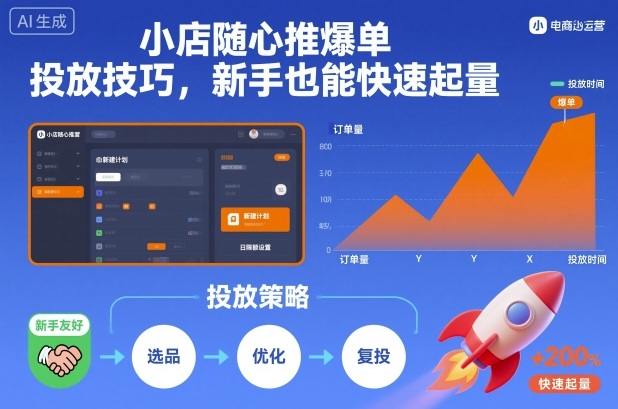 小店随心推爆单投放技巧，新手也能快速起量-nangewz