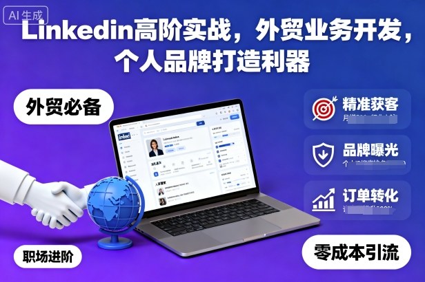 Linkedin高阶实战，外贸业务开发，个人品牌打造利器-nangewz