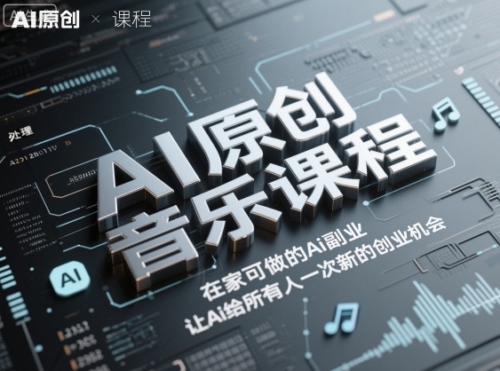 AI原创音乐课程，在家可做的Ai副业，让Ai给所有人一次新的创业机会-nangewz