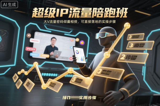 超级IP流量陪跑班，大V流量密码倾囊相授，可直接落地的实操步骤-nangewz