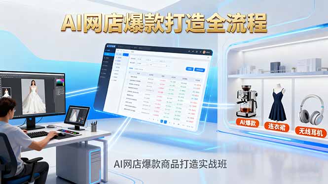 AI网店爆款商品打造实战班：AI技术实现商品图智能处理，快速搭建AI网店-nangewz