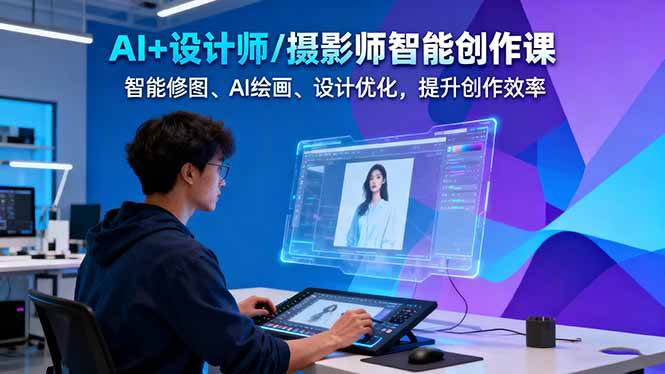 AI+设计师/摄影师智能创作课：智能修图、AI绘画、设计优化，提升创作效率-nangewz