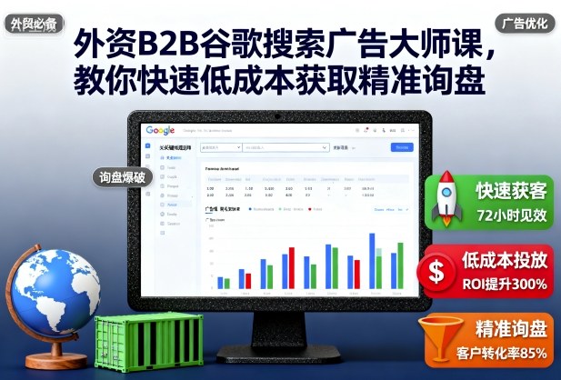 外资B2B谷歌搜索广告大师课，教你快速低成本获取精准询盘-nangewz
