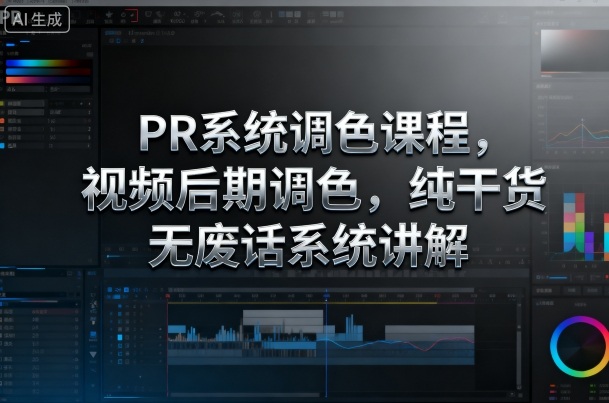 PR系统调色课程，视频后期调色，纯干货无废话系统讲解-nangewz