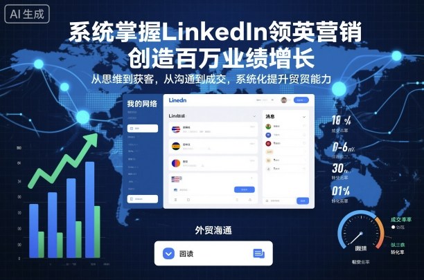 系统掌握LinkedIn领英营销，创造百万业绩增长，从思维到获客，从沟通到成交，系统化提升外贸能力-nangewz
