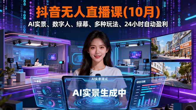 抖音无人直播课(10月-nangewz