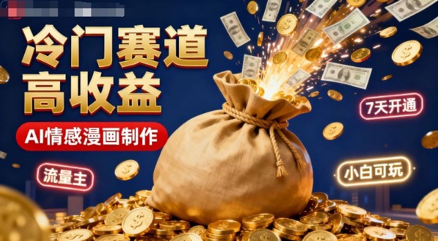 公众号冷门赛道，用AI做情感漫画，7天开通流量主，操作简单，小白可玩-nangewz