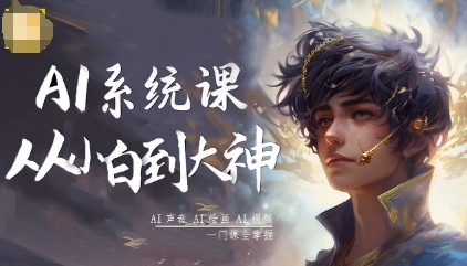 AI系统课程，从小白到大神系统学AI，AI声音-AI绘画-AI视频一门课全掌握-nangewz