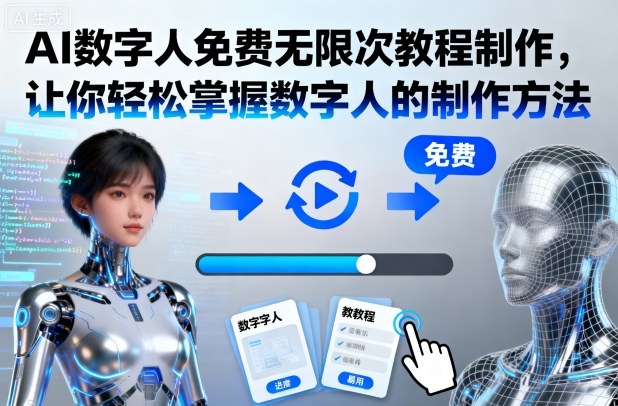 AI数字人免费无限次教程制作，让你轻松掌握数字人的制作方法-nangewz