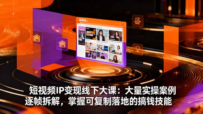 短视频IP变现线下大课：大量实操案例逐帧拆解，掌握可复制落地的搞钱技能-nangewz