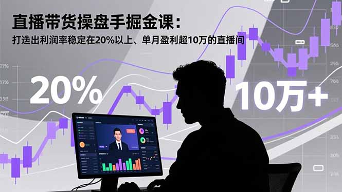 直播带货操盘手掘金课：打造出利润率稳定在20%以上、单月盈利超10万的直播间-nangewz