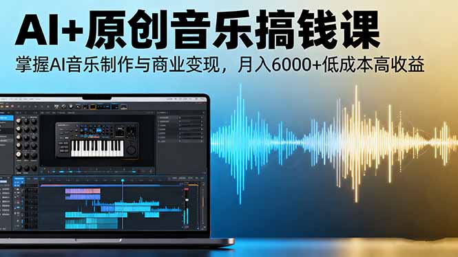 AI+原创音乐搞钱课：掌握AI音乐制作与商业变现，月入6000+低成本高收益-nangewz