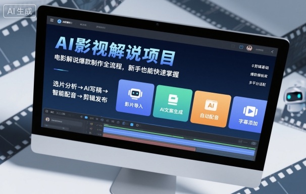 AI影视解说项目，电影解说爆款制作全流程，新手也能快速掌握-nangewz