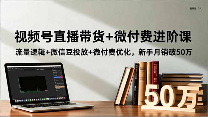 视频号直播带货+微付费进阶课：流量逻辑+微信豆投放+微付费优化，新手月销破50万-nangewz