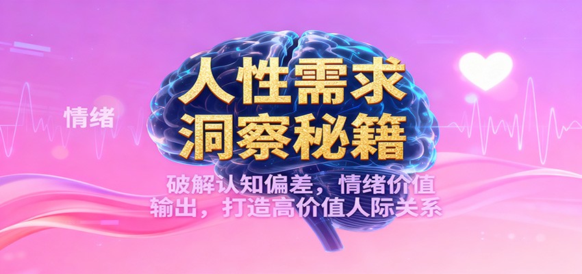 人性需求洞察秘籍，破解认知偏差，情绪价值输出，打造高价值人际关系-nangewz