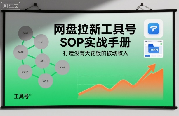 网盘拉新工具号SOP实战手册，打造没有天花板的被动收入-nangewz