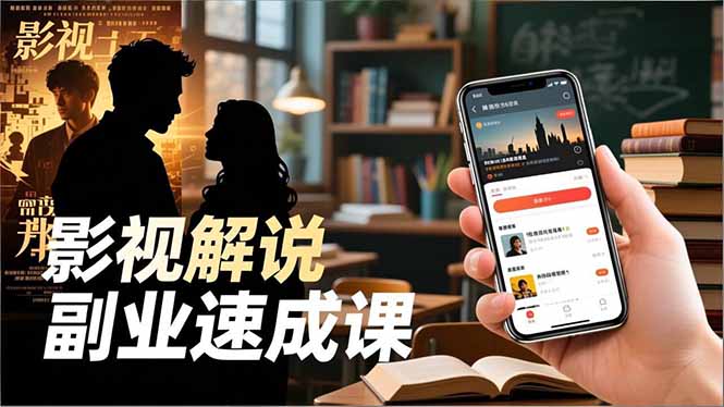 Tk影视解说副业速成课，软件安装、全流程实操、爆款预设，新手两周变现-nangewz