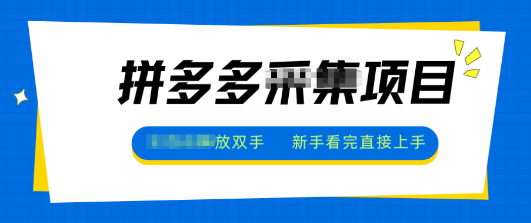 拼多多电商采集，一小时50+，操作简单，零投资-nangewz