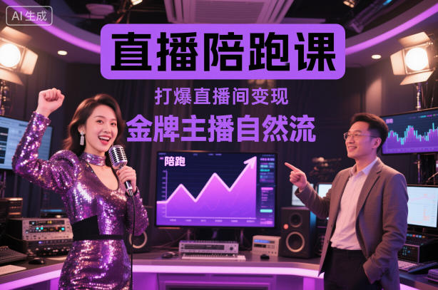 直播陪跑课，金牌主播自然流打爆直播间，复制高变现玩法-nangewz