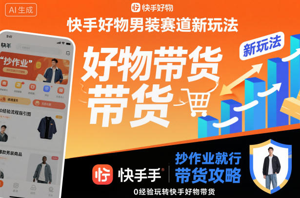 快手好物男装赛道新玩法，抄作业就行，0经验玩转快手好物带货-nangewz