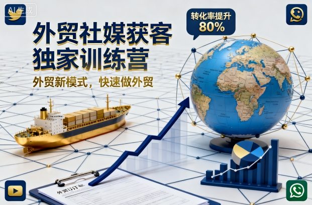 外贸社媒获客独家训练营，外贸新模式，快速做外贸(更新)-nangewz