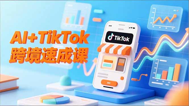 AI+TikTok跨境速成课，智能翻译、店铺定位、流程拆解，7天高效上线运营-nangewz