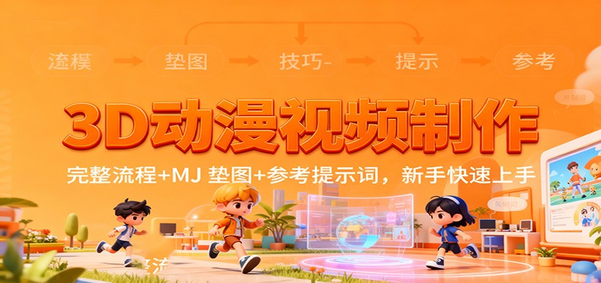 3D动漫视频制作，完整流程+MJ 垫图+参考提示词，新手快速上手-nangewz