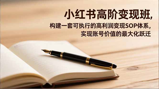小红书高阶变现班，构建一套可执行的高利润变现SOP体系，实现账号价值的最大化跃迁-nangewz