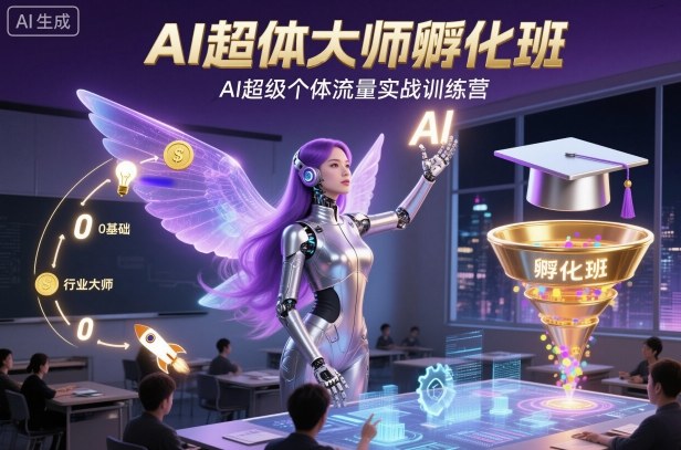 AI超体大师孵化班，AI超级个体流量实战训练营-nangewz
