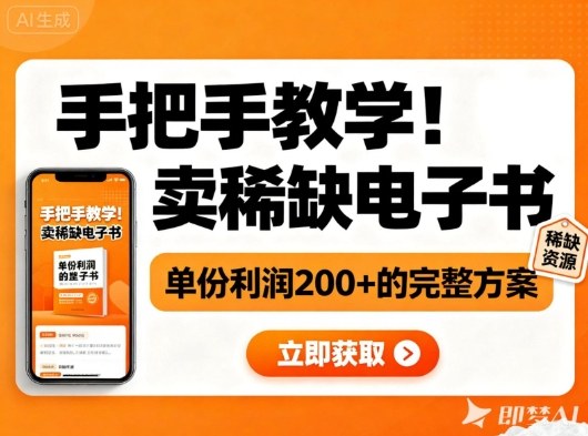 手把手教学！在小红书卖稀缺电子书，单份利润2张+的完整方案-nangewz