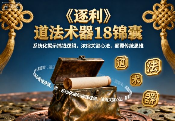 《逐利》道法术器18锦囊，系统化揭示搞钱逻辑，浓缩关键心法，颠覆传统思维(更新)-nangewz