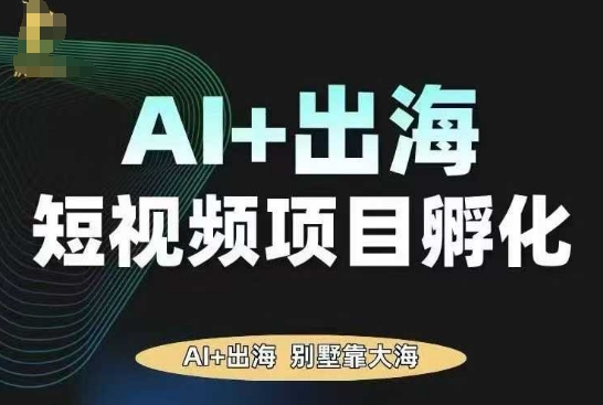 AI·TikTok AI+出海短视频项目孵化，陪你从0-1借助AI实现出海变现-nangewz