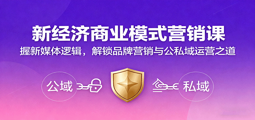 新经济商业模式营销课，握新媒体逻辑，解锁品牌营销与公私域运营之道-nangewz