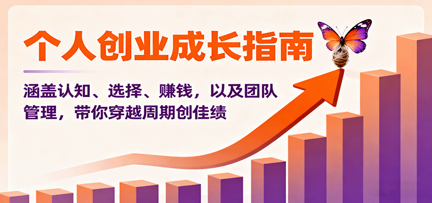 个人创业成长指南：涵盖认知、选择、赚钱，以及团队管理，带你穿越周期创佳绩-nangewz