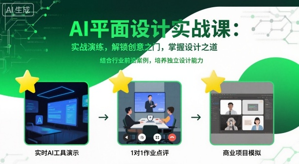 AI平面设计实战课，实战演练，解锁创意之门，掌握设计之道-nangewz