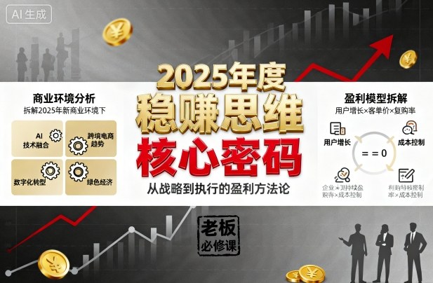2025年度稳賺思维老板创业营，拆解2025年新商业环境下，企业实现持续盈利的核心密码-nangewz